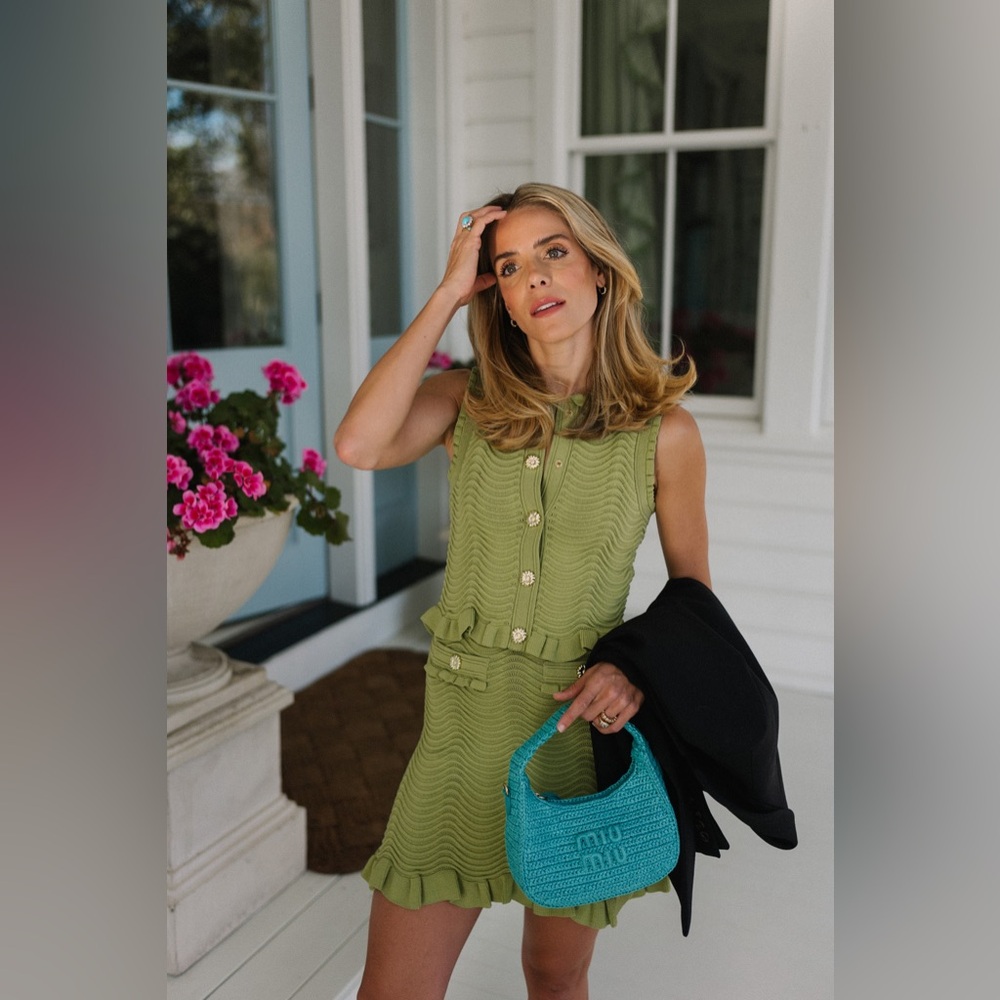 Sandro Olive Green Alina skirt